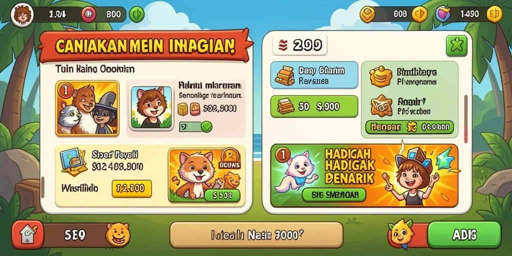 Screenshot 1: Menampilkan karakter utama saat menjelajahi hutan.