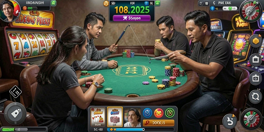 Menu utama yang menampilkan berbagai pilihan aktivitas.