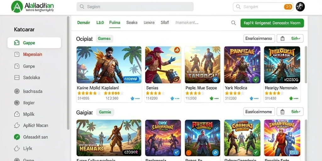Tampilan awal game yang menarik dan menarik perhatian.